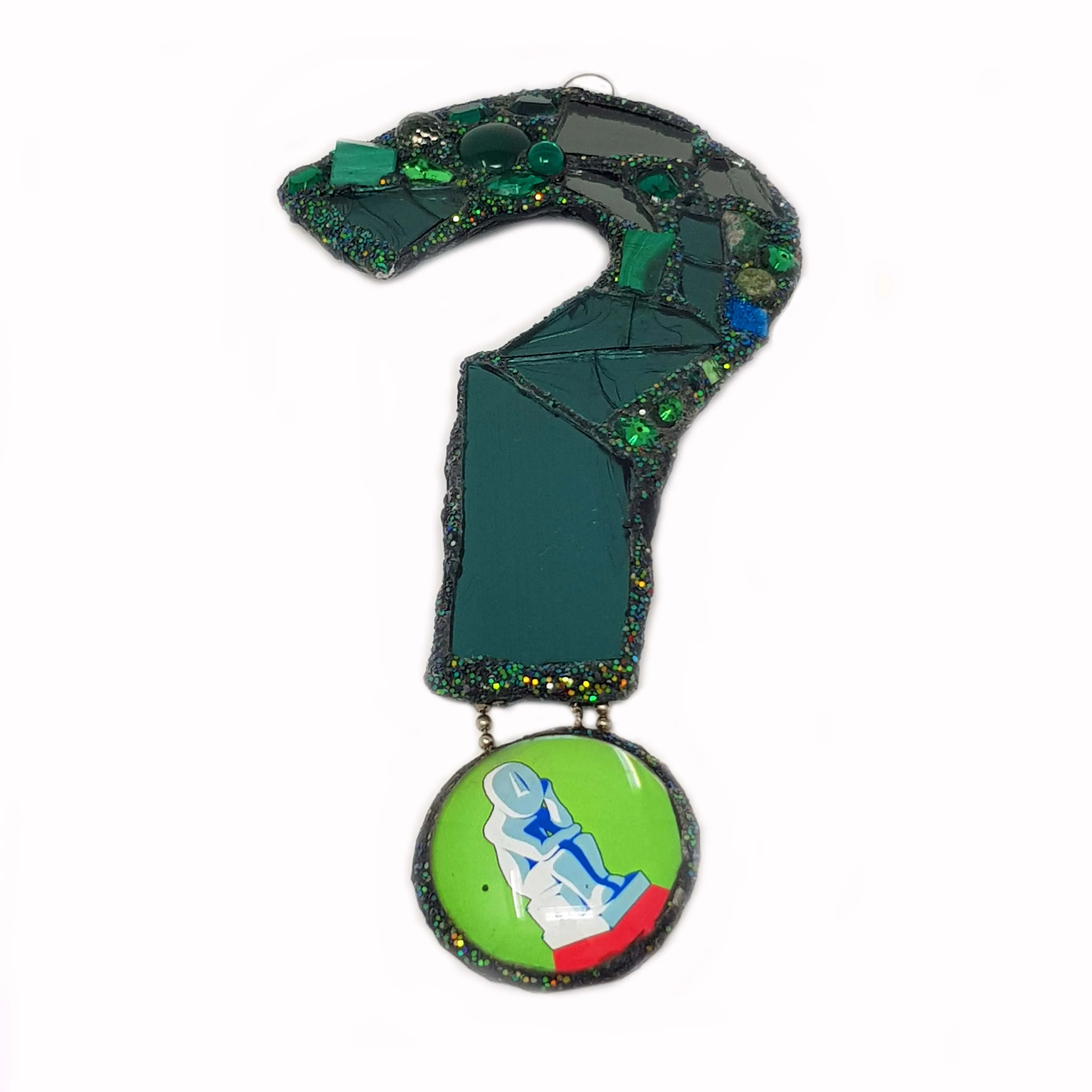 A QUESTION OF GREEN BROOCH OR PENDANT