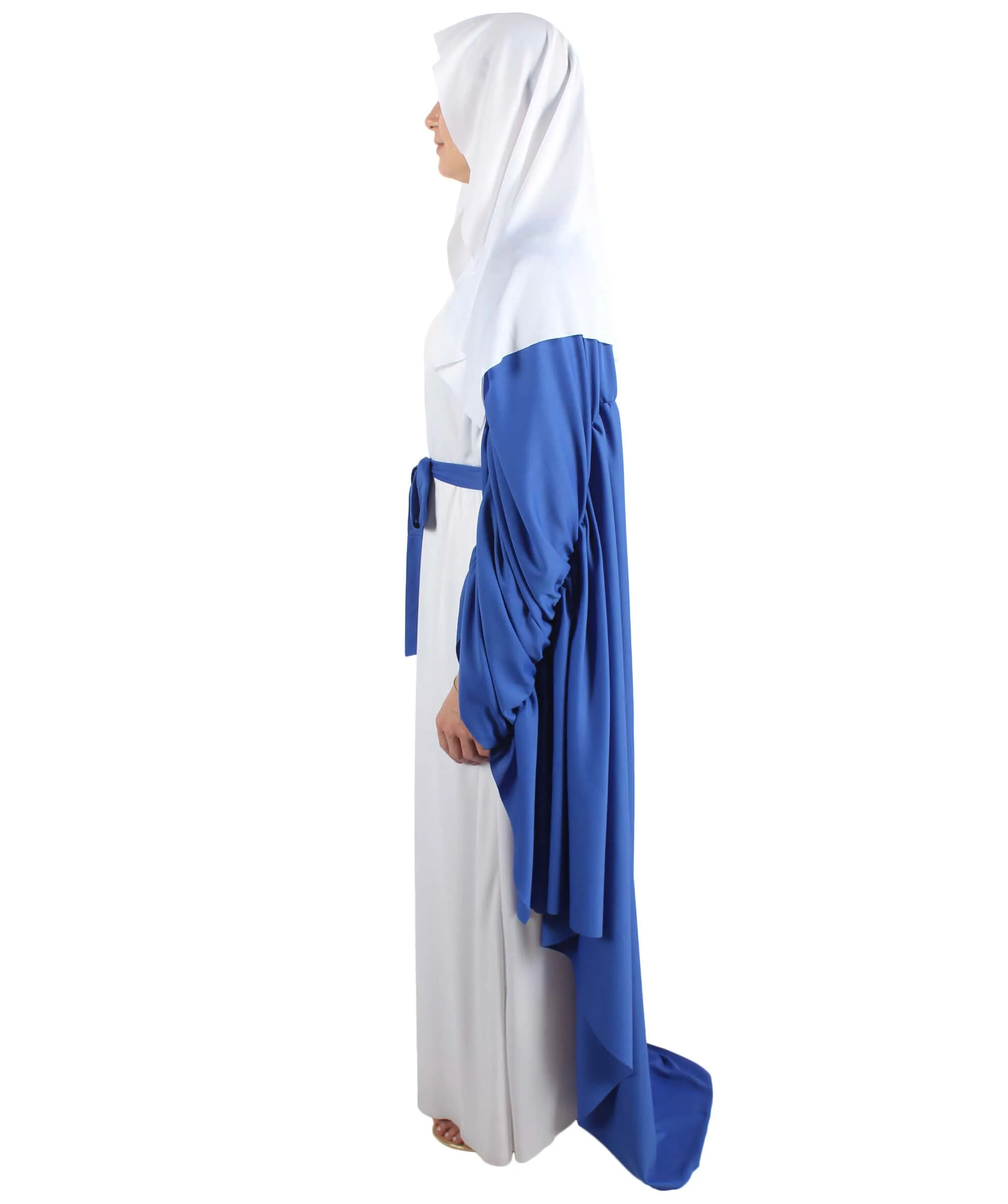 Adult Women’s Virgin Mary White and Blue Robe Costume | Multiple Size Options