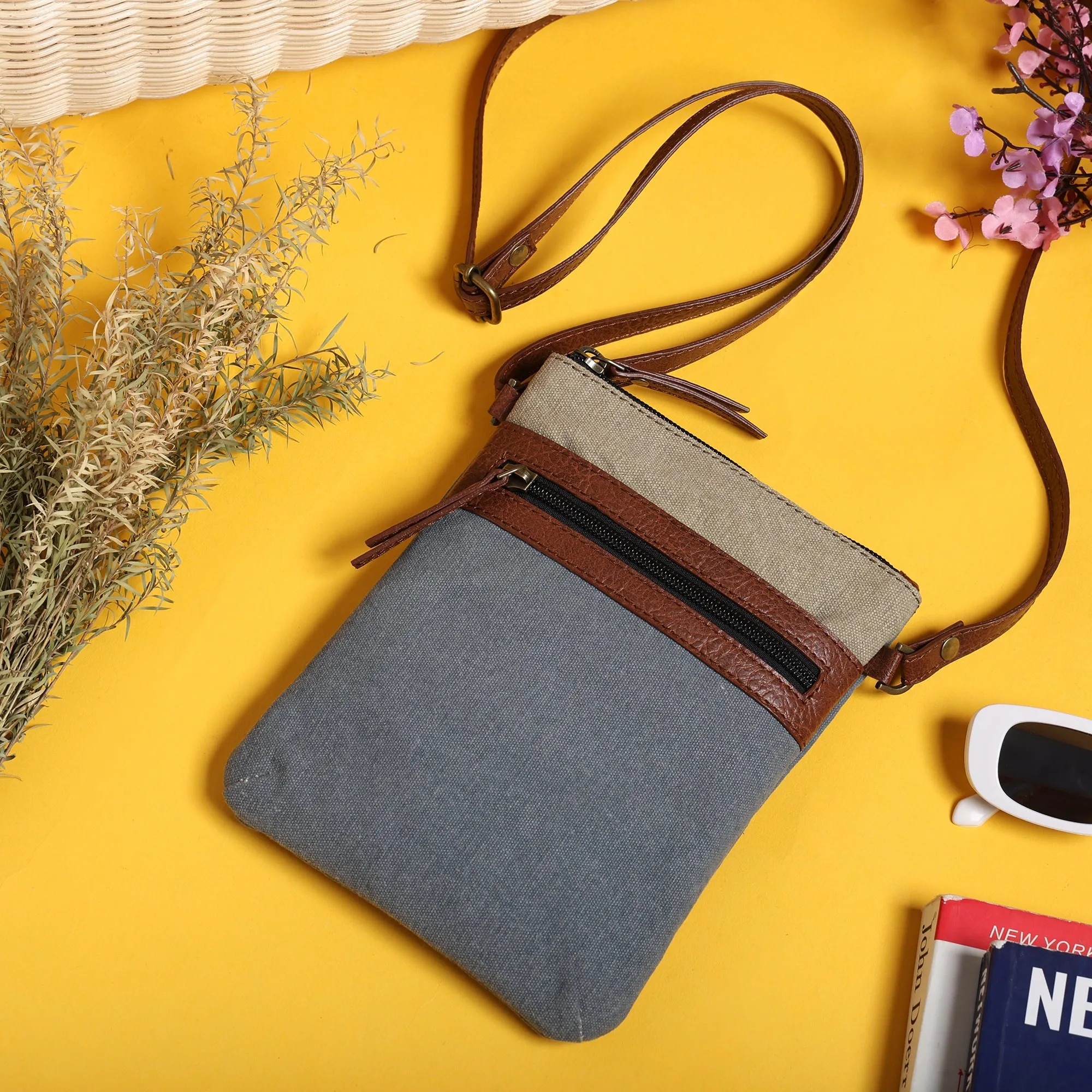 Ava Dusty Blue Small Crossbody