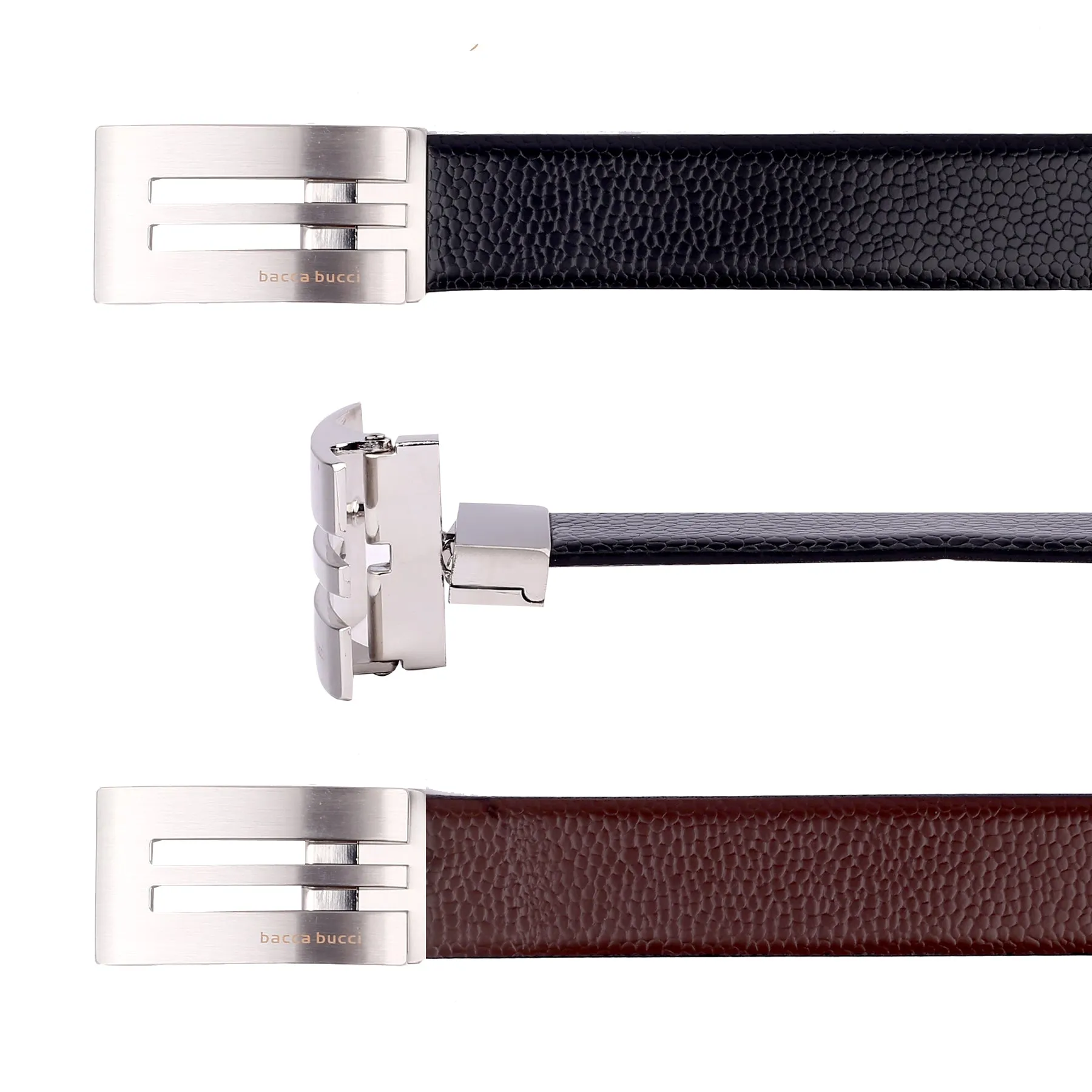 Bacca Bucci Auto reversible dress belt with Genuine Leather