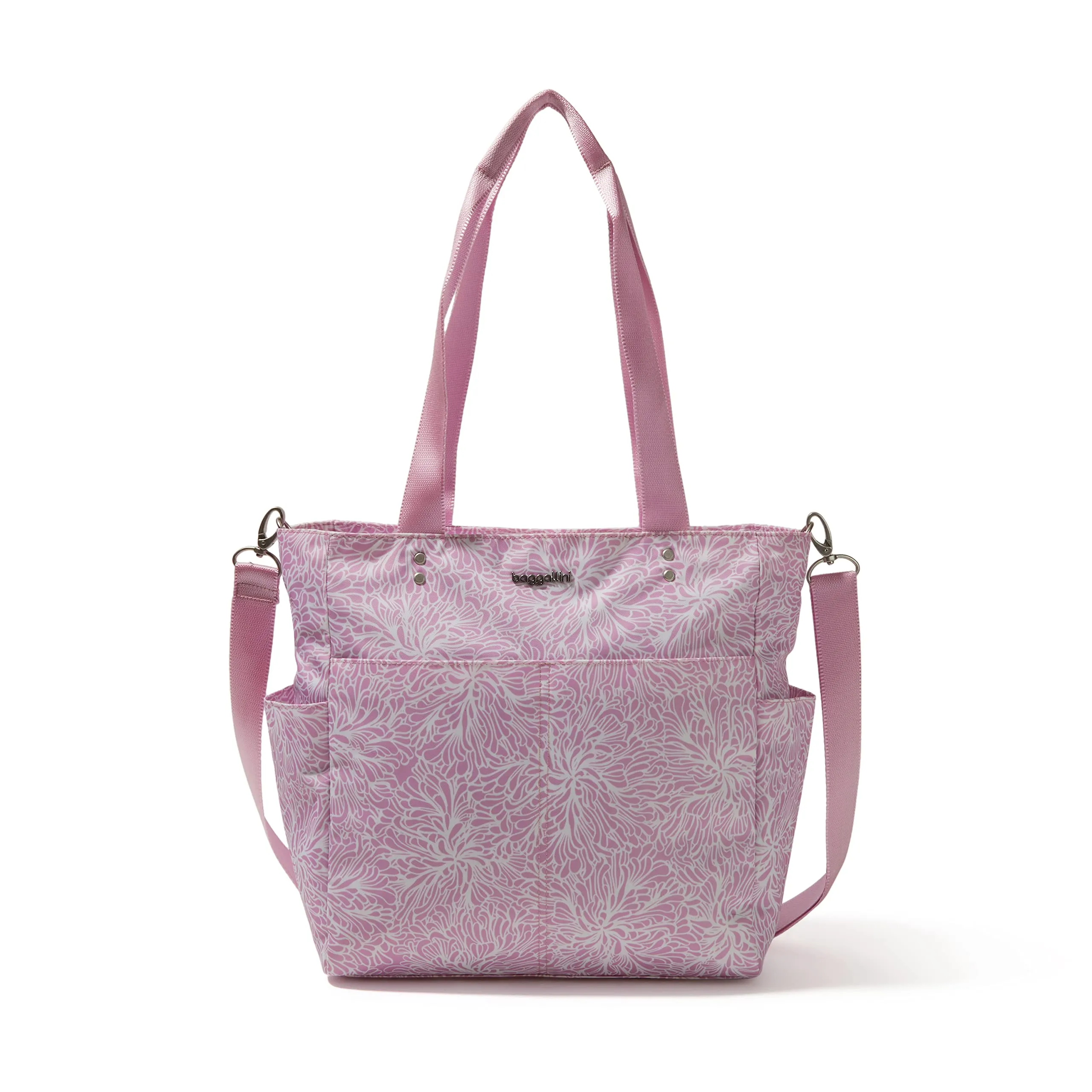 Baggallini Women's Carryall Daily Tote,Pink Blossom,One Size US