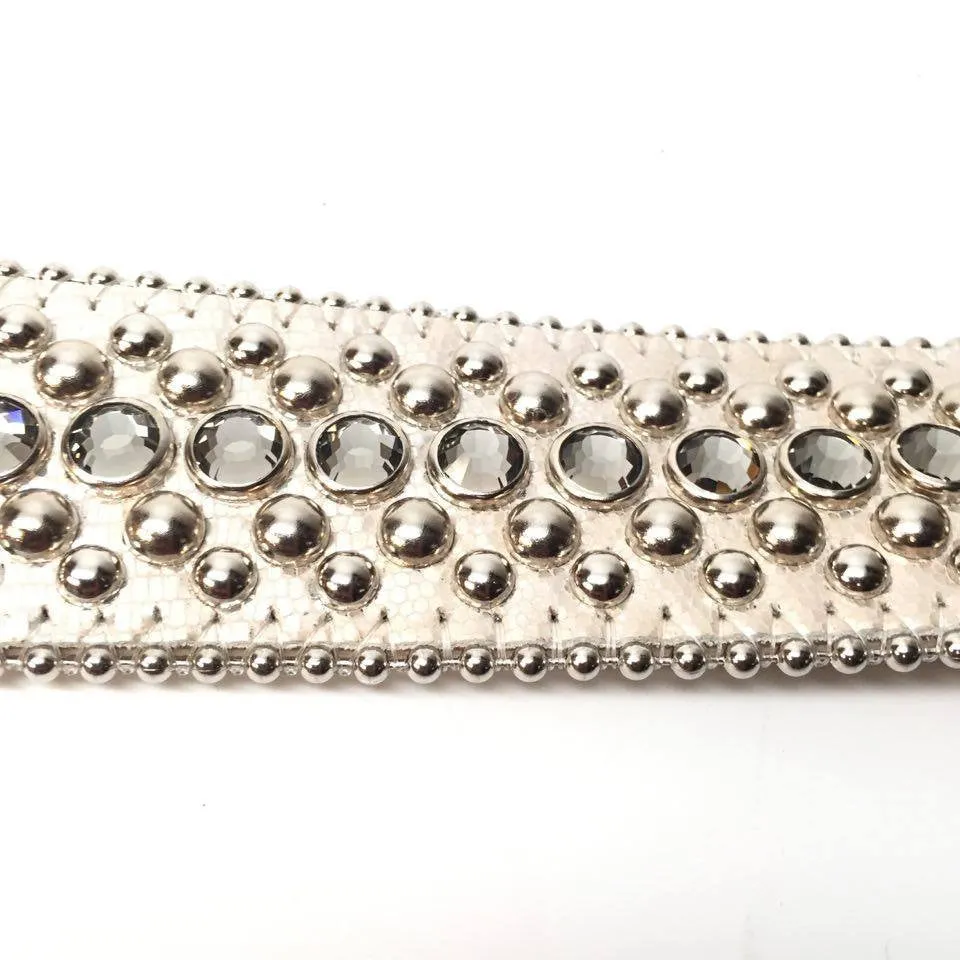 b.b. Simon Silver Lizard Crystal Belt