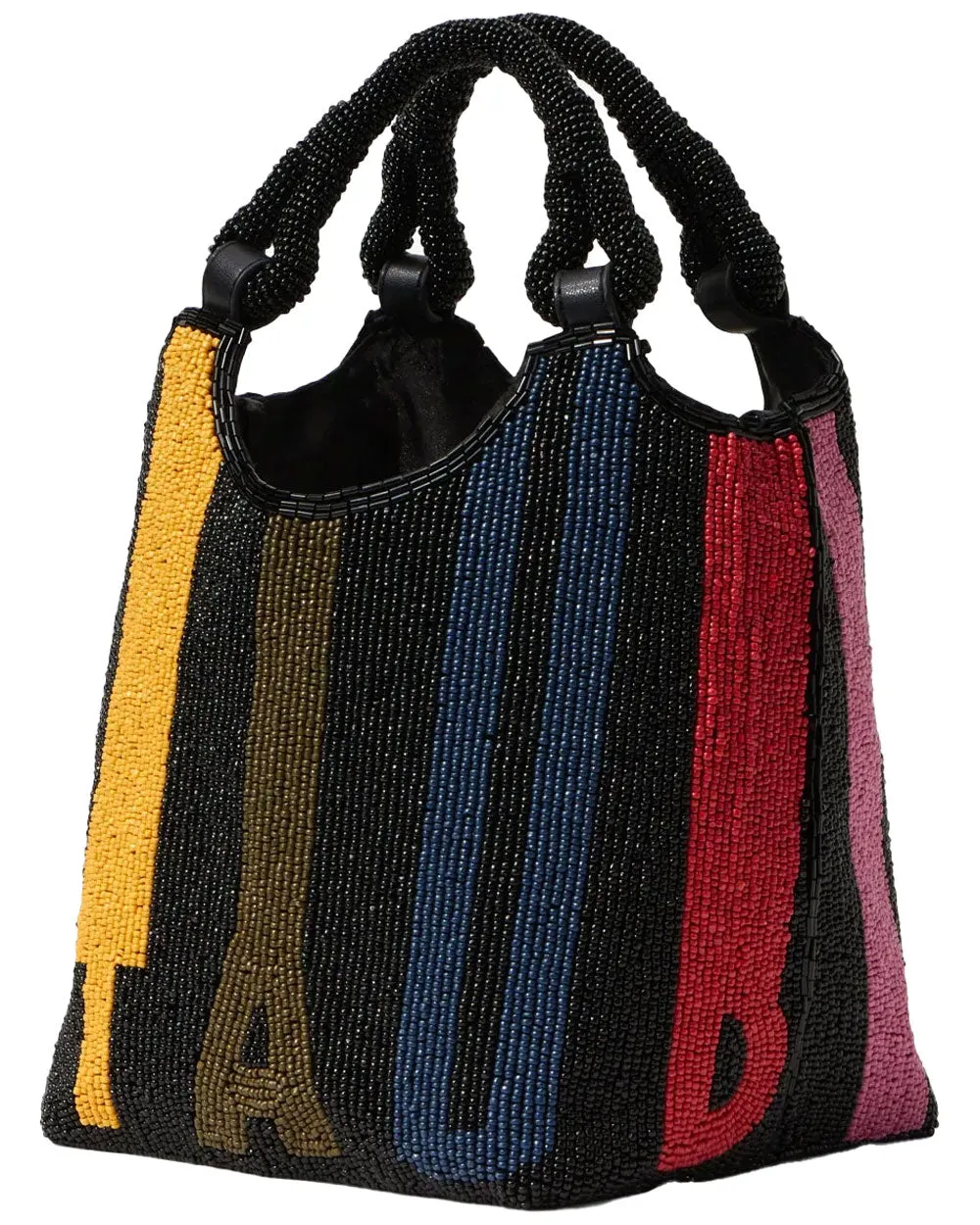 Beaded Cote Bag in Mosaic Stripe