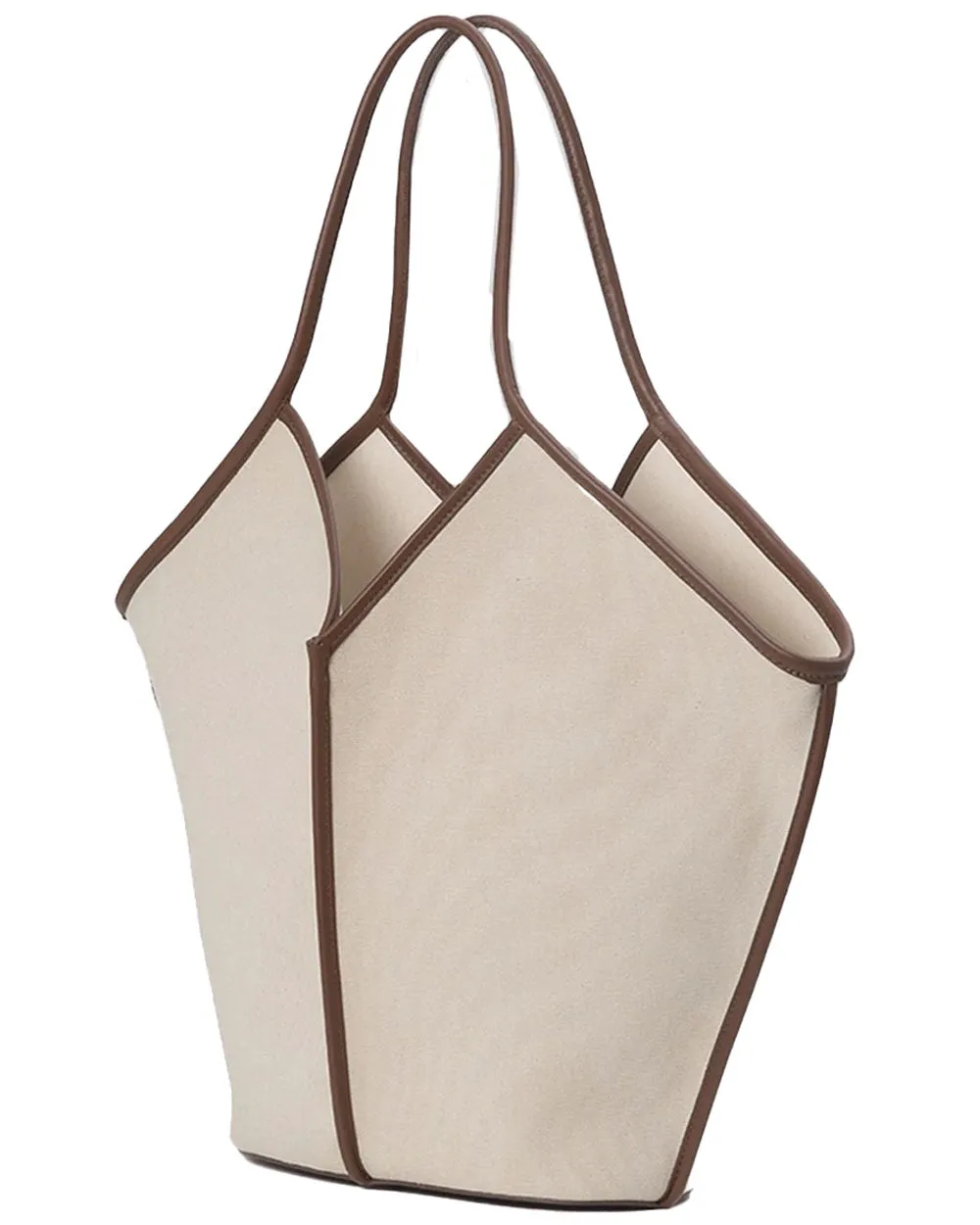 Calella Tote in Beige and Chestnut