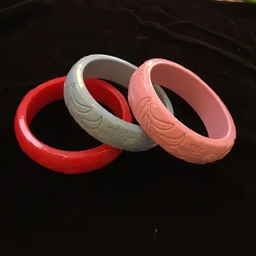 Carved Bangle Bracelets