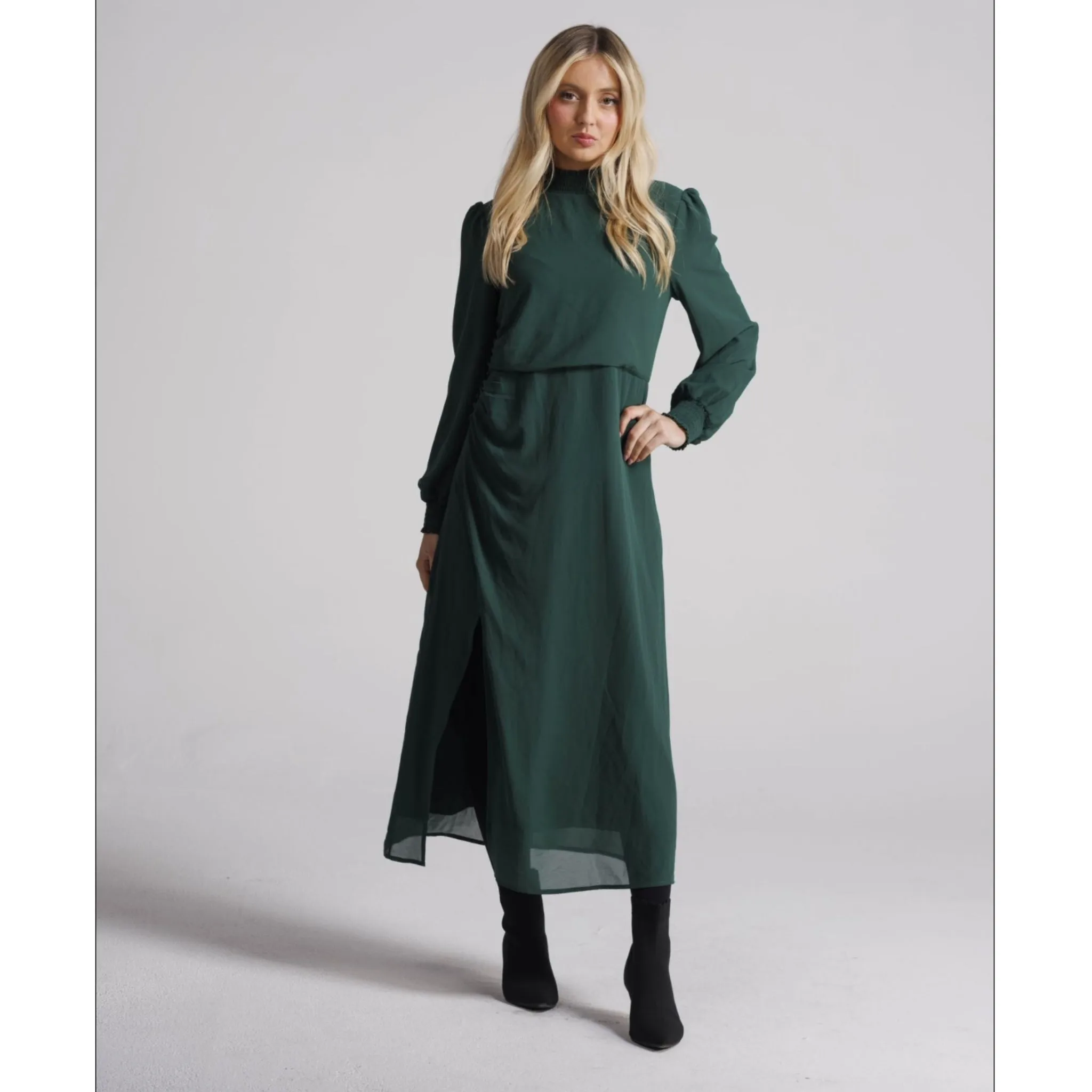 Chaya Green Chiffon Dress