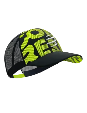 Compressport Unisex's Trucker Cap Flash - Black/Fluo Yellow