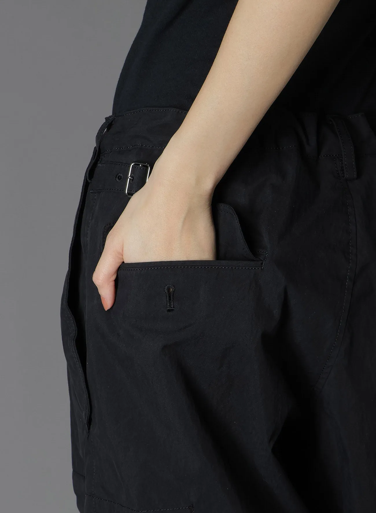 COTTON/NYLON OXFORD PANTS WITH FULLED WOOL GAUZE POCKETS