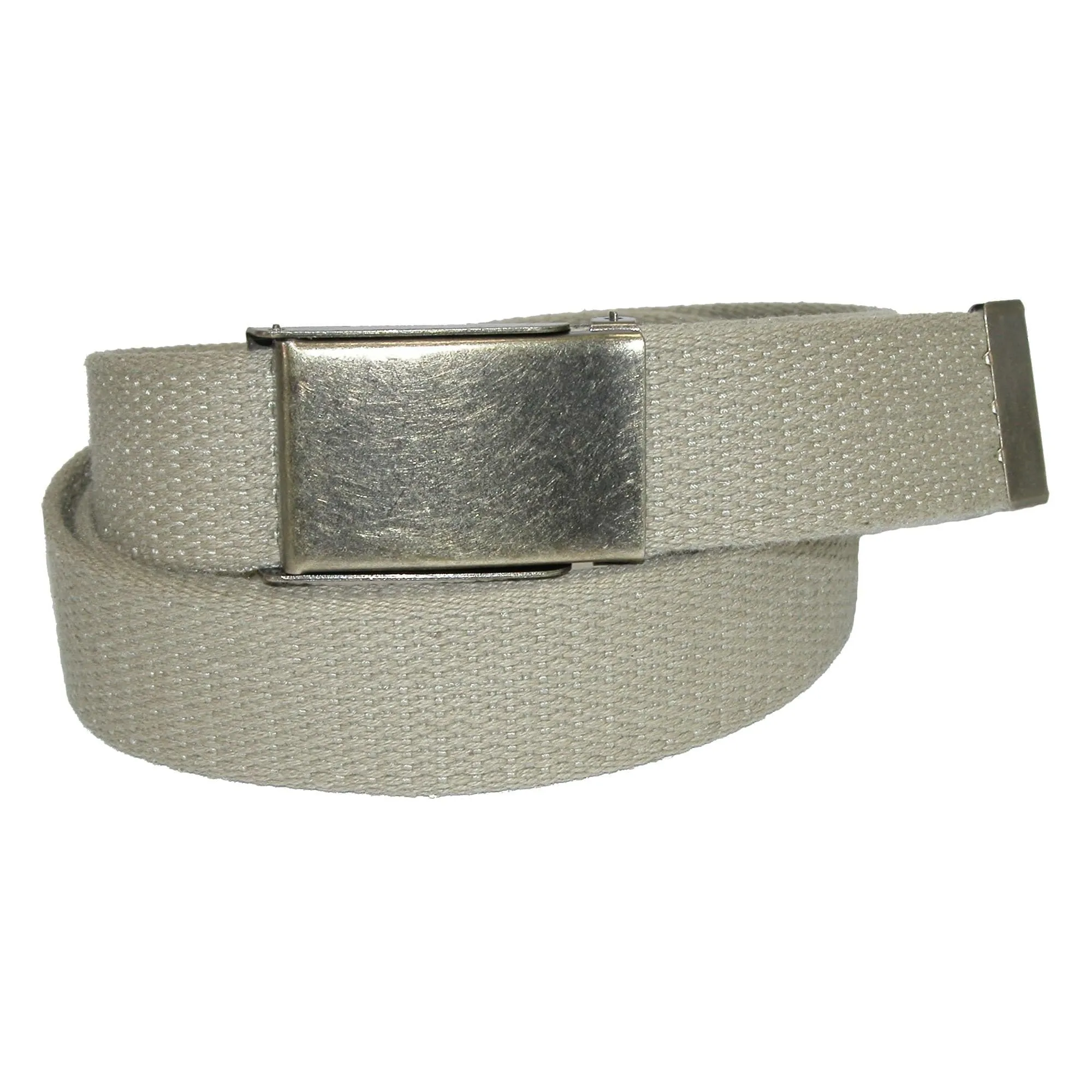 CTM® Men's Fabric Belt with Nickel Flip Top Buckle