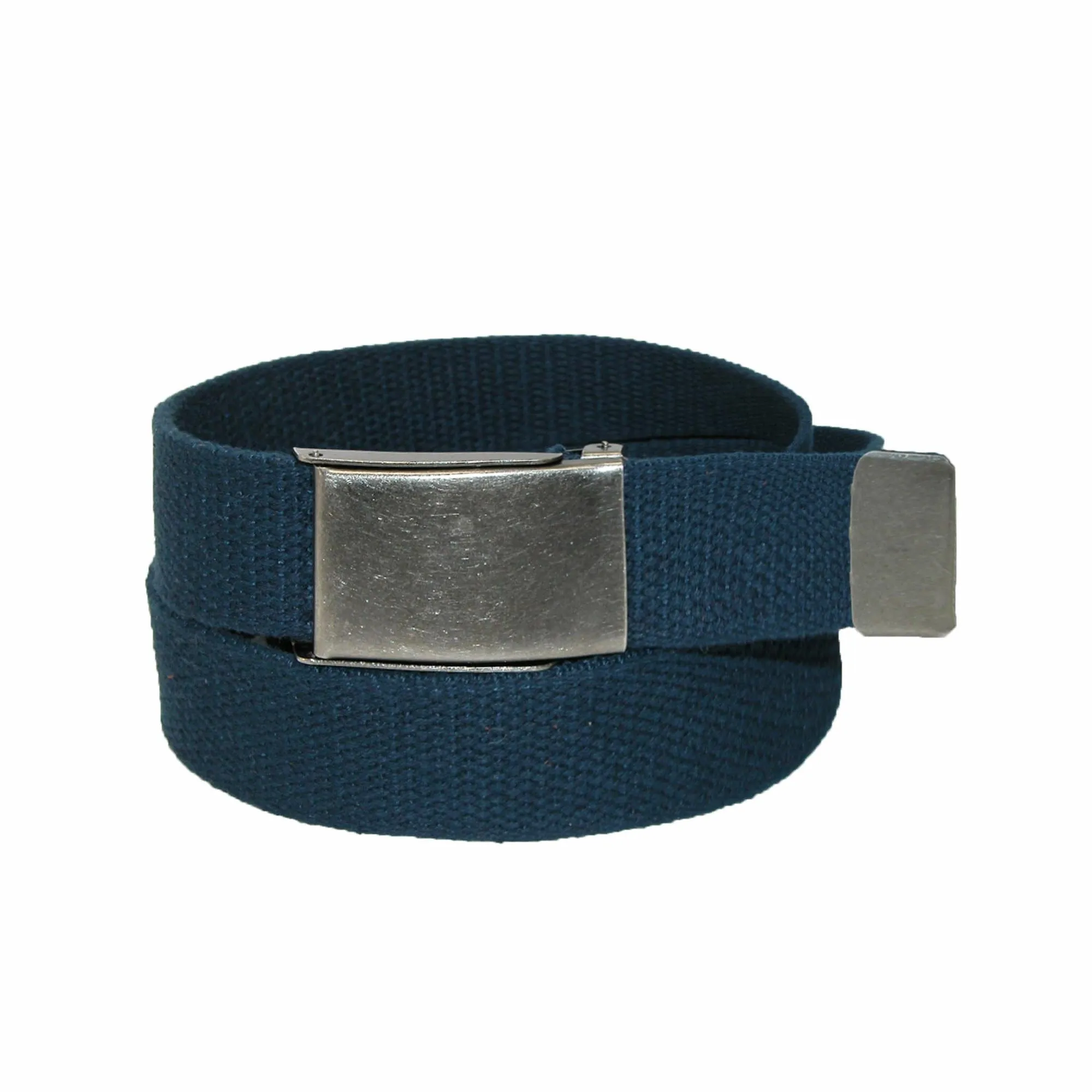 CTM® Men's Fabric Belt with Nickel Flip Top Buckle