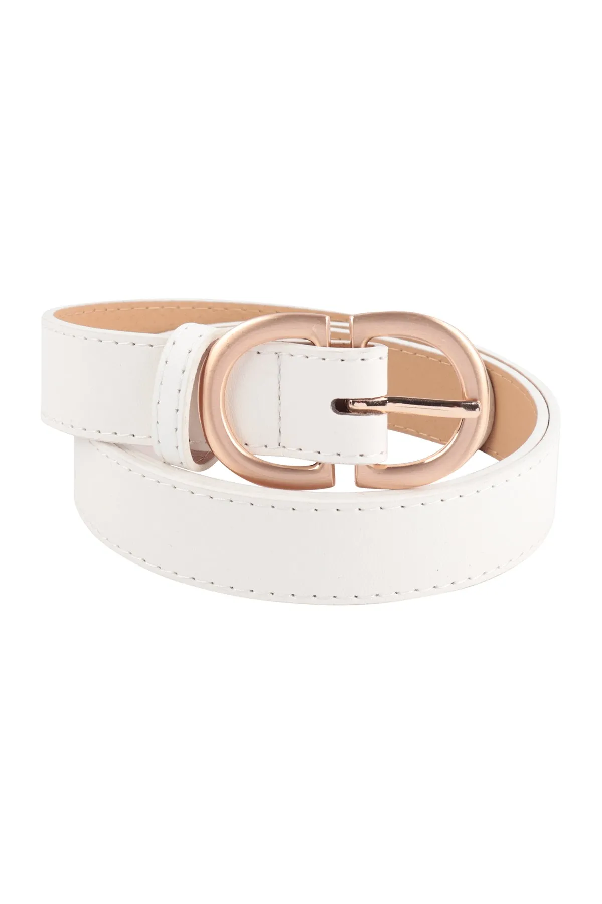 DOUBLE BUCKLE FASHION LEATHER BELT