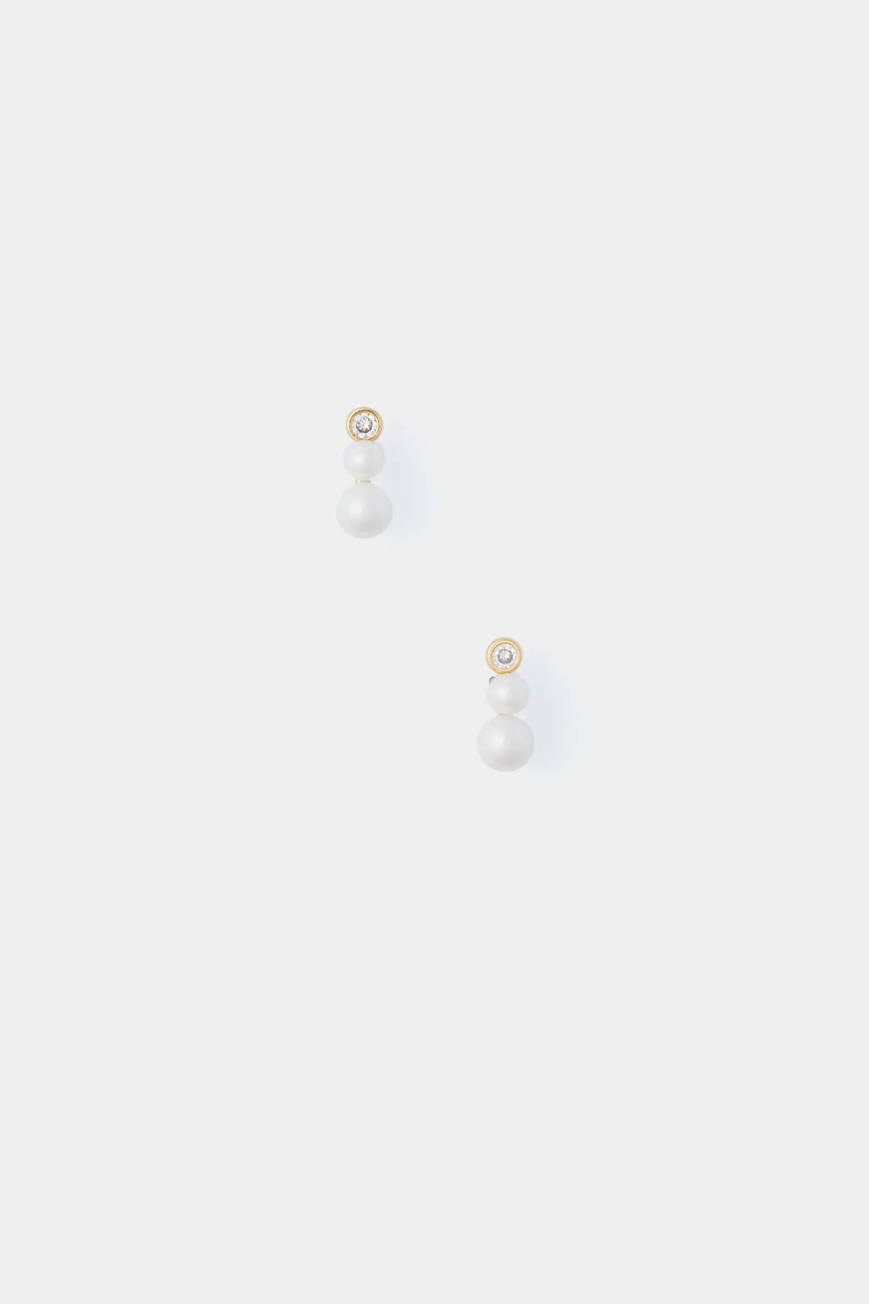 Double Pearl Mini Studs