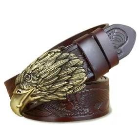 Eagle Designers Luxury Fashion Vintage Male Strap Brand Genuine Leather Belt