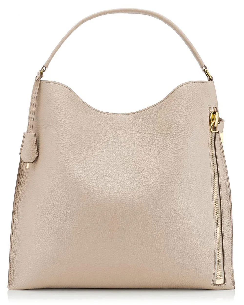 Grain Leather Alix Hobo in Silk Taupe