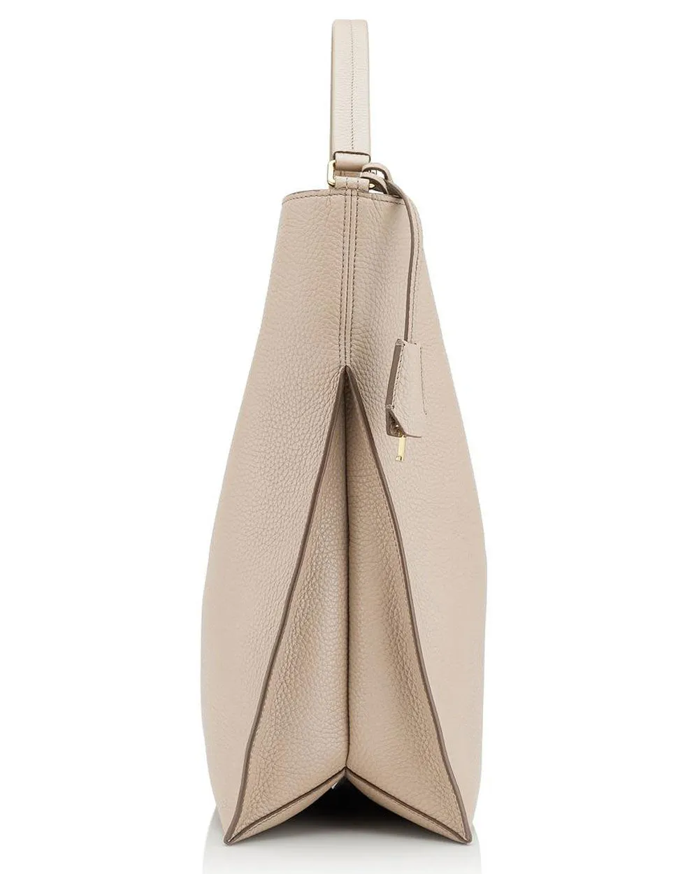 Grain Leather Alix Hobo in Silk Taupe