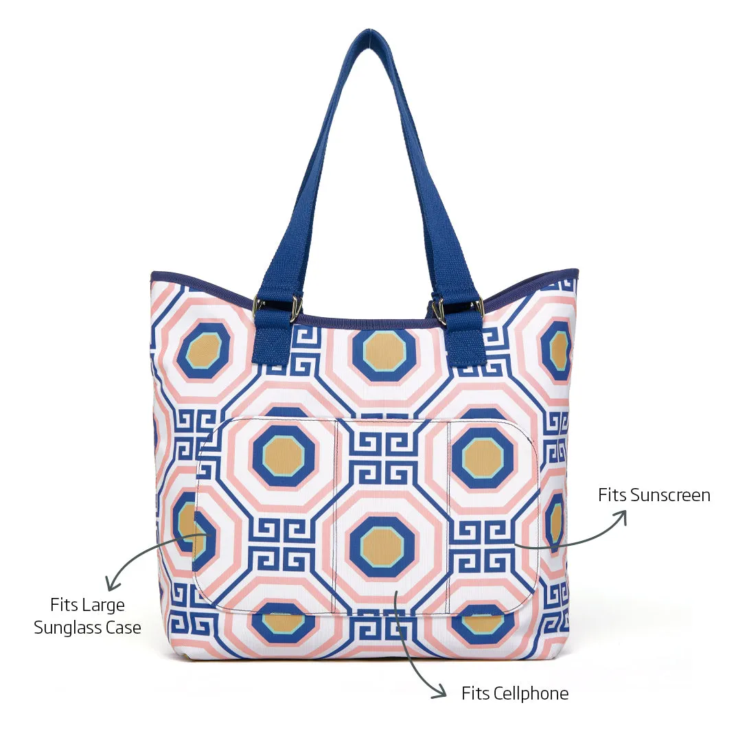 Greek Key Tile Go Big Tote Bag