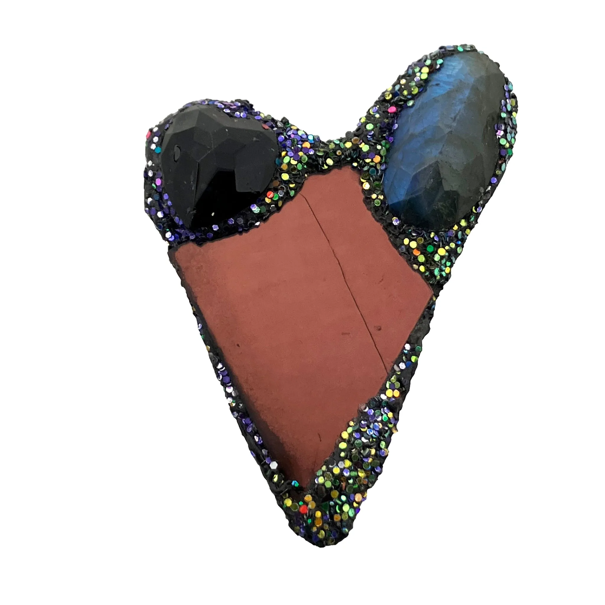 H. N. Y. - PURPLE & BLUE HEART BROOCH, 2022