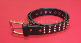 Handmade Leather Belt for Bikers - Unisex