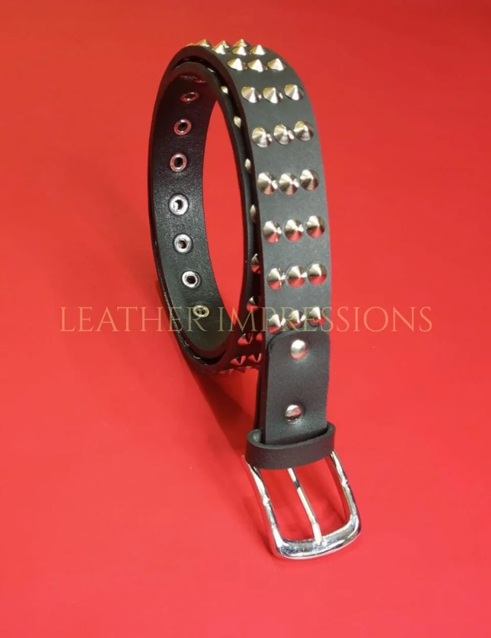 Handmade Leather Belt for Bikers - Unisex