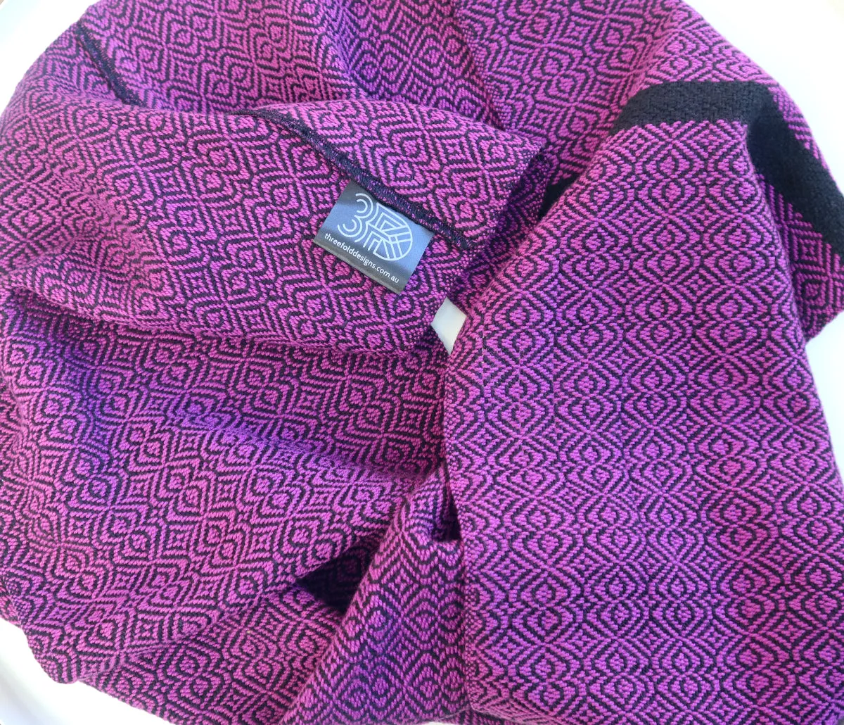 Handwoven Cotton Scarf - Classic Magenta Baroque