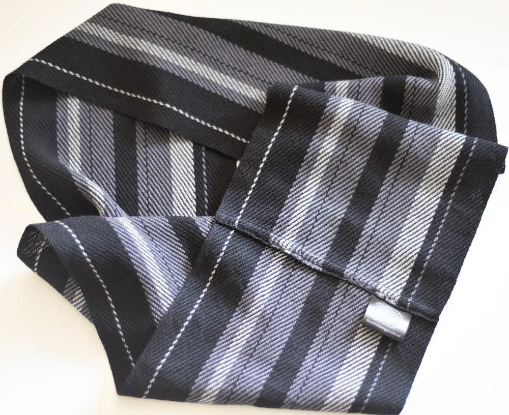 Handwoven Scarf - Dapper - Grey   Black