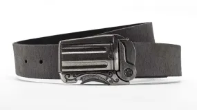 Imperfect Outlaw Gun Buckle on Distressed Grey Belt | FINAL SALE