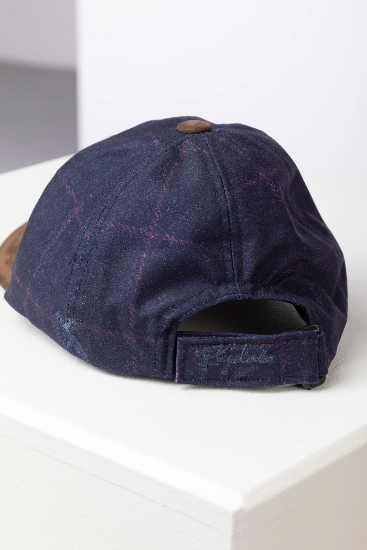 Ladies Tweed Print Baseball Cap with Nubuck Peak - Danby