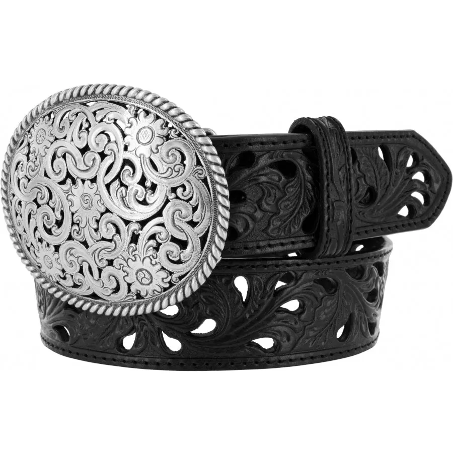 Leegin Tony Lama Ladies Black Filigree Trophy Western Belt Style C50023