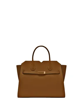 Medium Milano Two Handle Bag in Chocolate