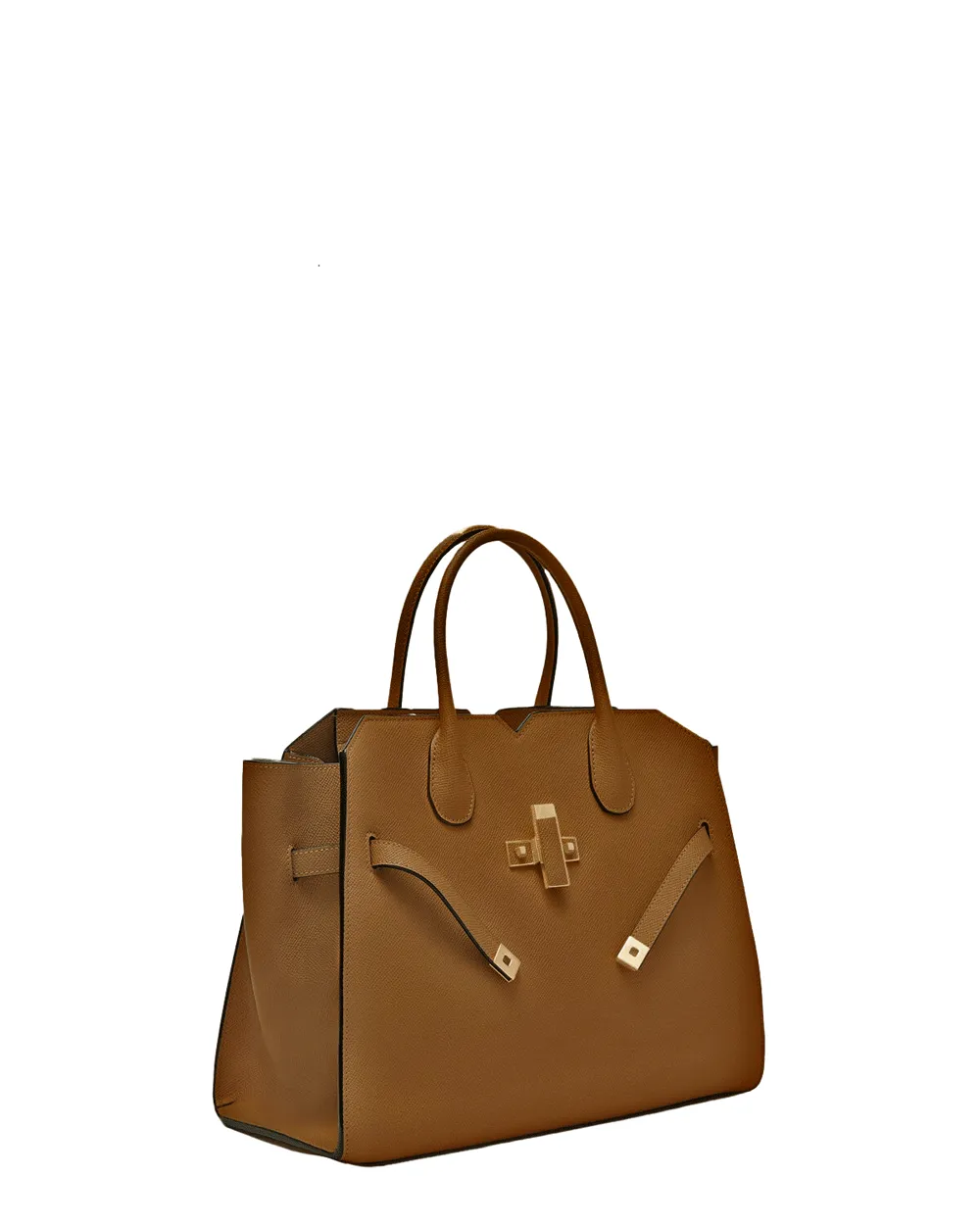 Medium Milano Two Handle Bag in Chocolate