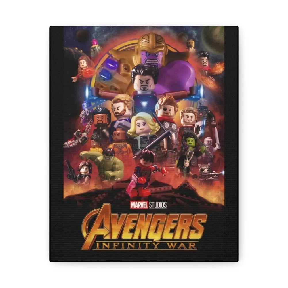 MOC  Compatible  Avengers Infinity War  Movie Wall Art Canvas Art With Backing.