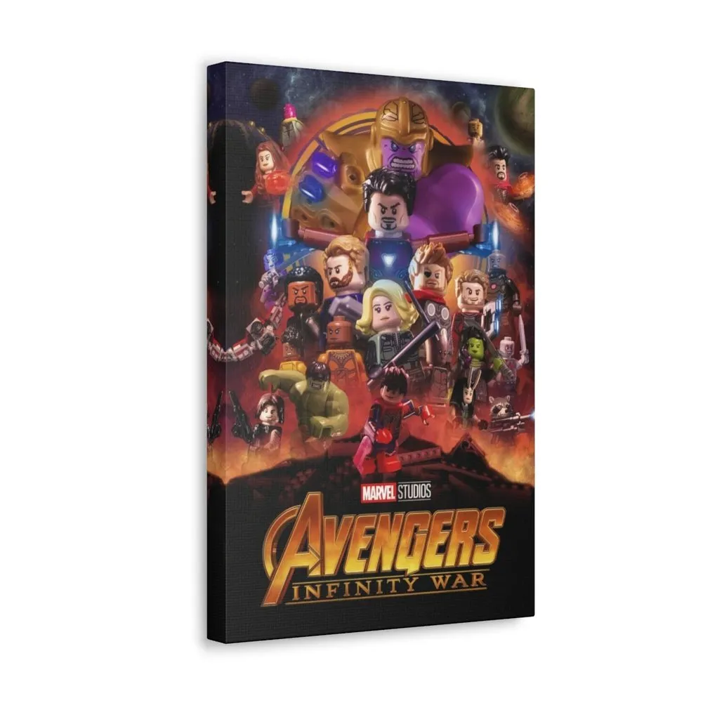 MOC  Compatible  Avengers Infinity War  Movie Wall Art Canvas Art With Backing.