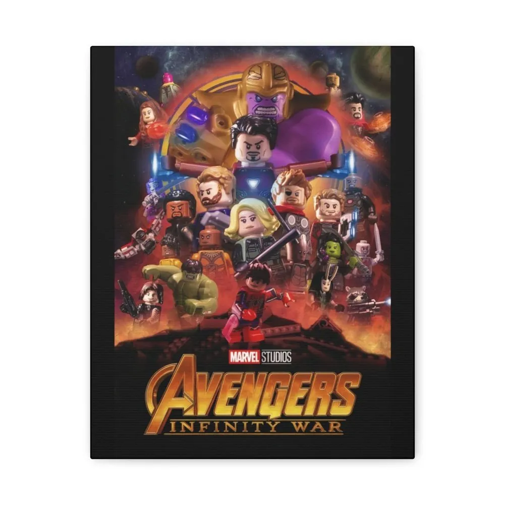 MOC  Compatible  Avengers Infinity War  Movie Wall Art Canvas Art With Backing.