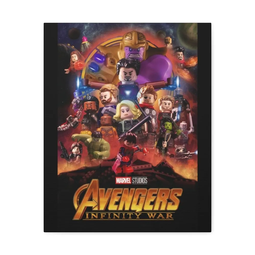 MOC  Compatible  Avengers Infinity War  Movie Wall Art Canvas Art With Backing.