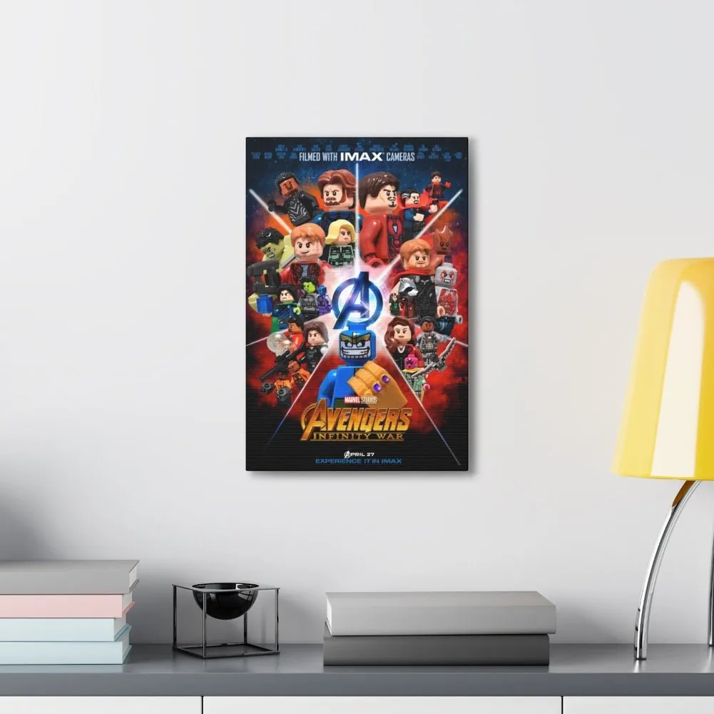 MOC  Compatible  Avengers Infinity Wars v2  Movie Wall Art Canvas Art With Backing.