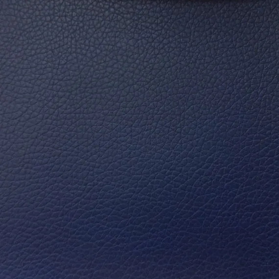 Navy Blue Faux Leather Pigskin Fabric