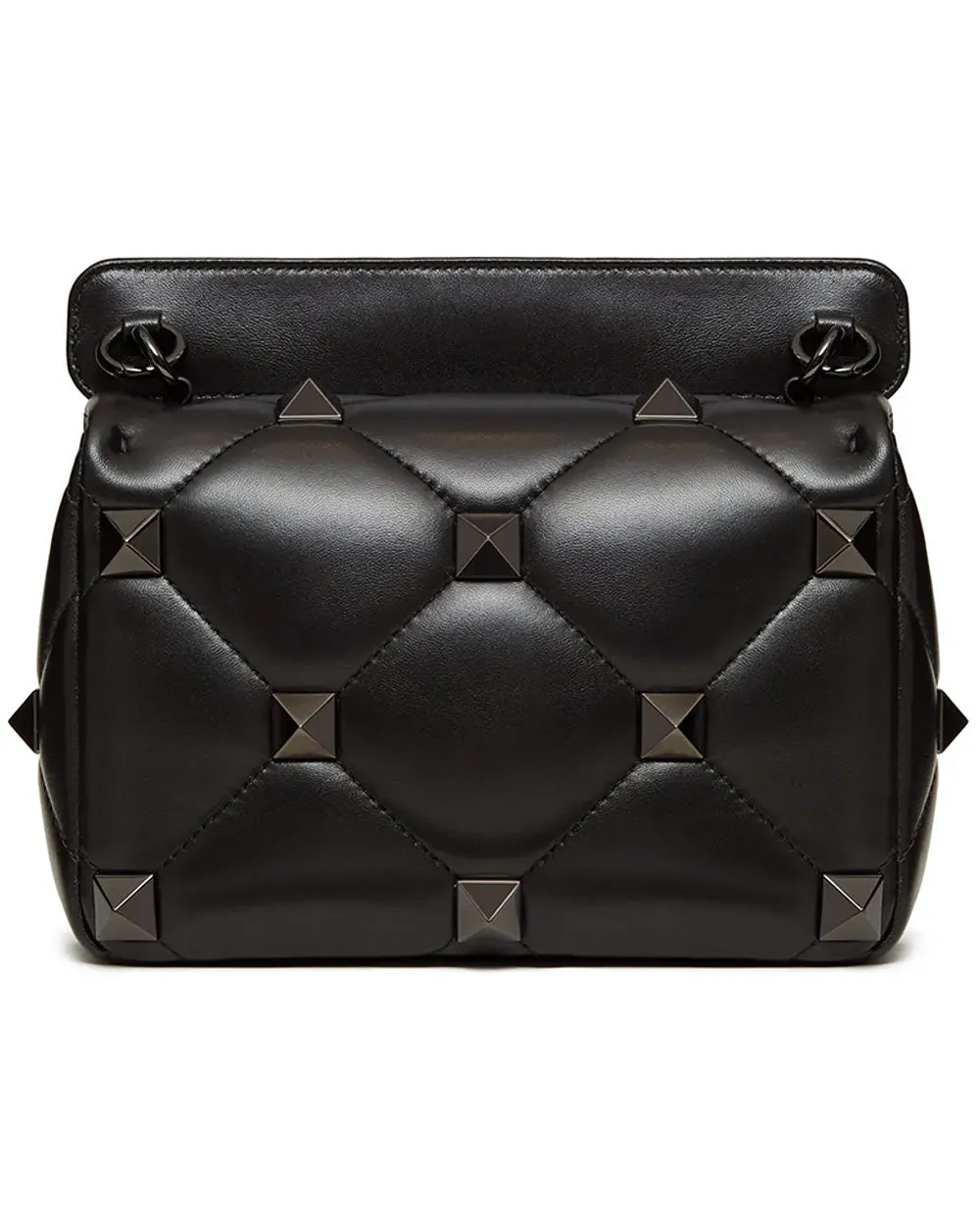 Nero Roman Stud Padded Shoulder Bag