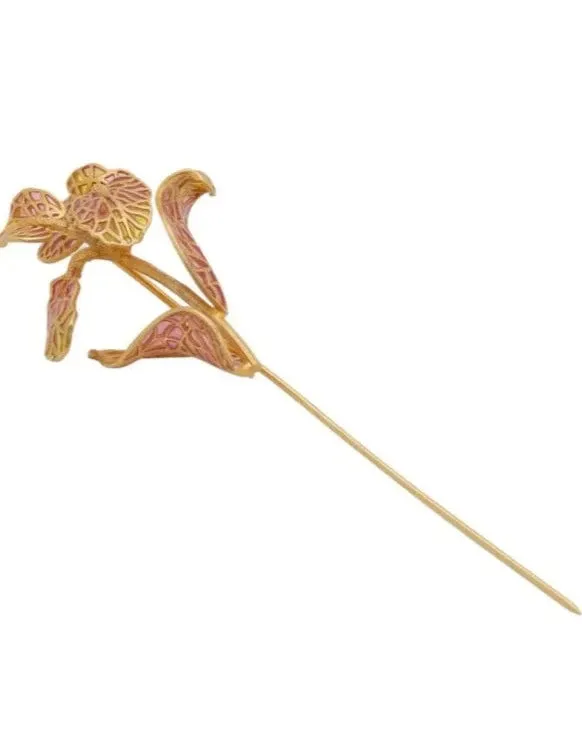 Orchid Flower Lapel Pin