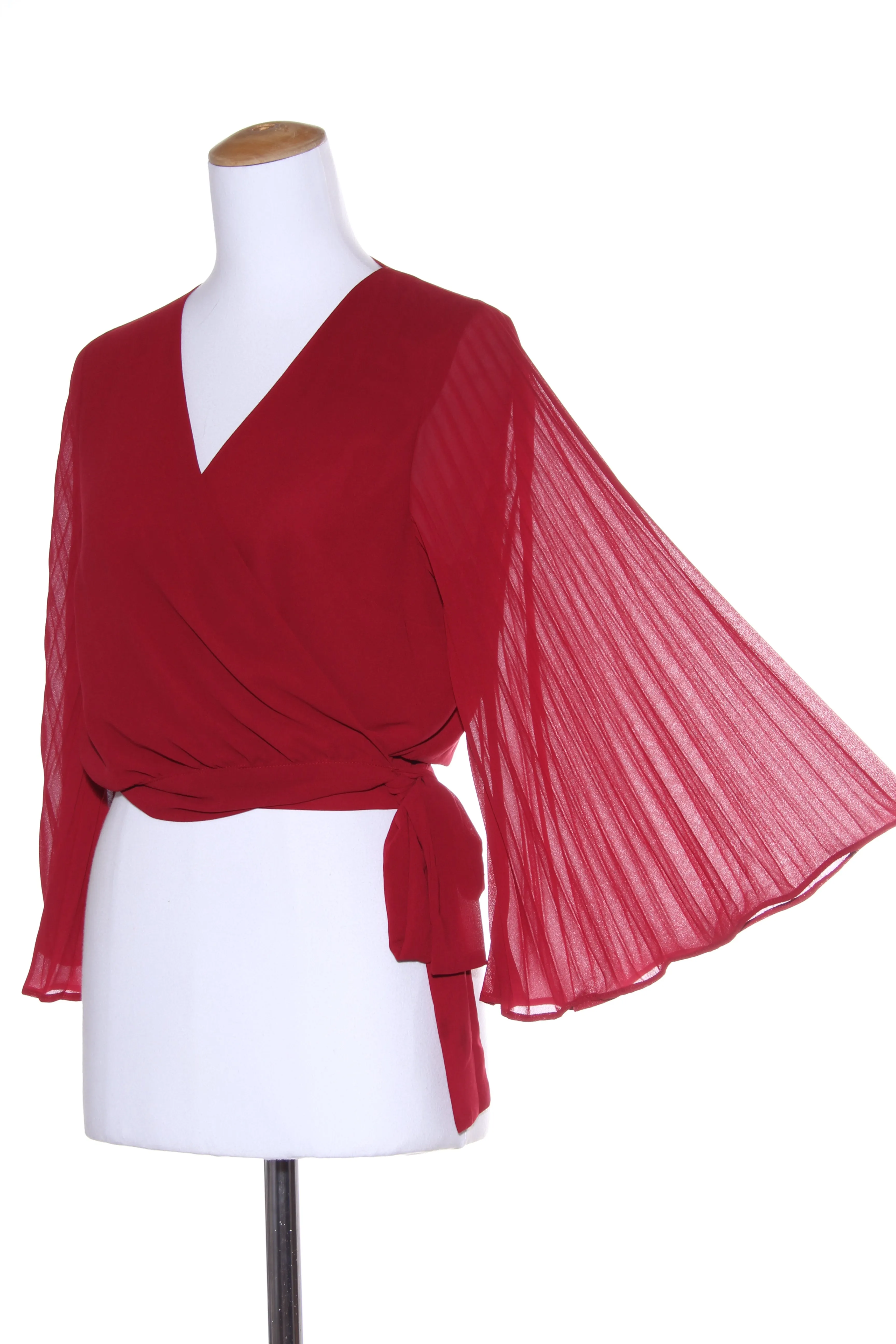 PAGANI - Pleat sleeve wrap top! 12