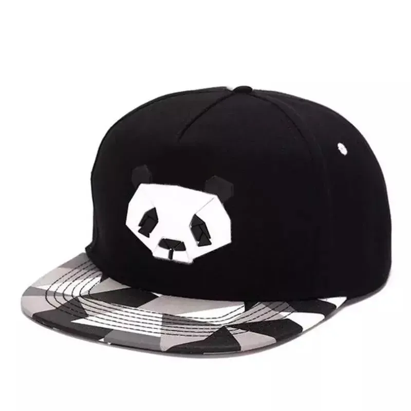 Panda Bear Origami Snapback Cap