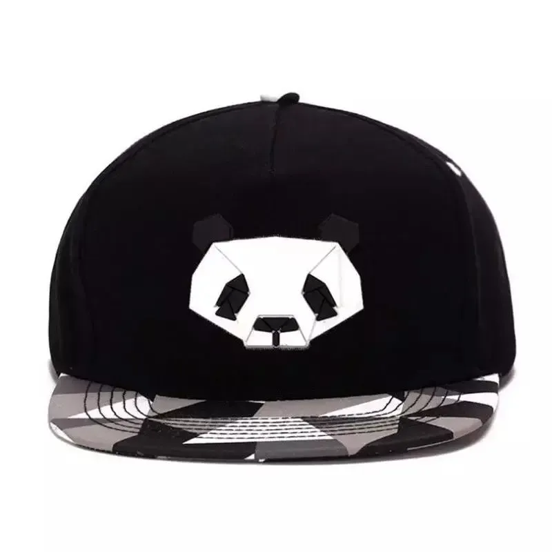 Panda Bear Origami Snapback Cap