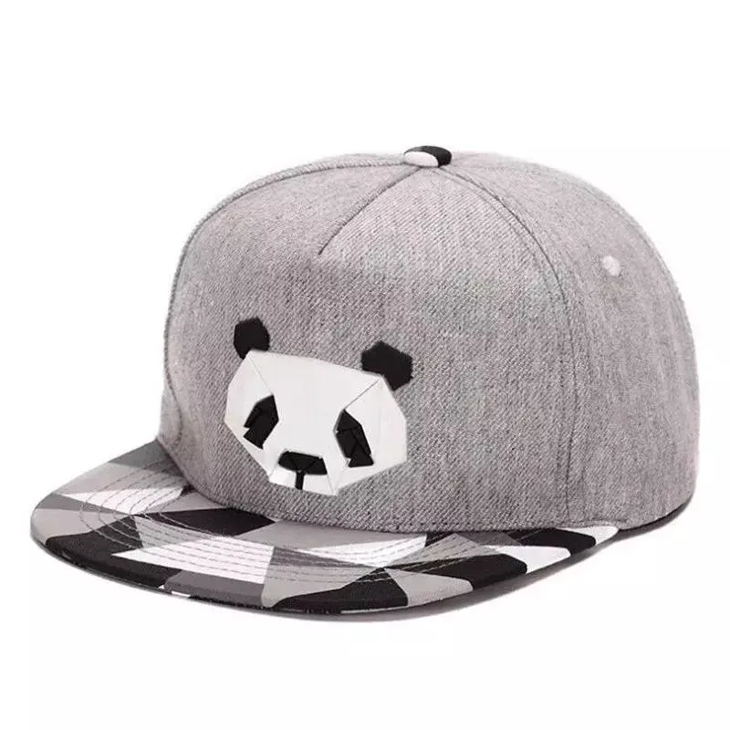 Panda Bear Origami Snapback Cap