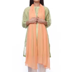 Peach Dyed Plain Chiffon Dupatta PS4709