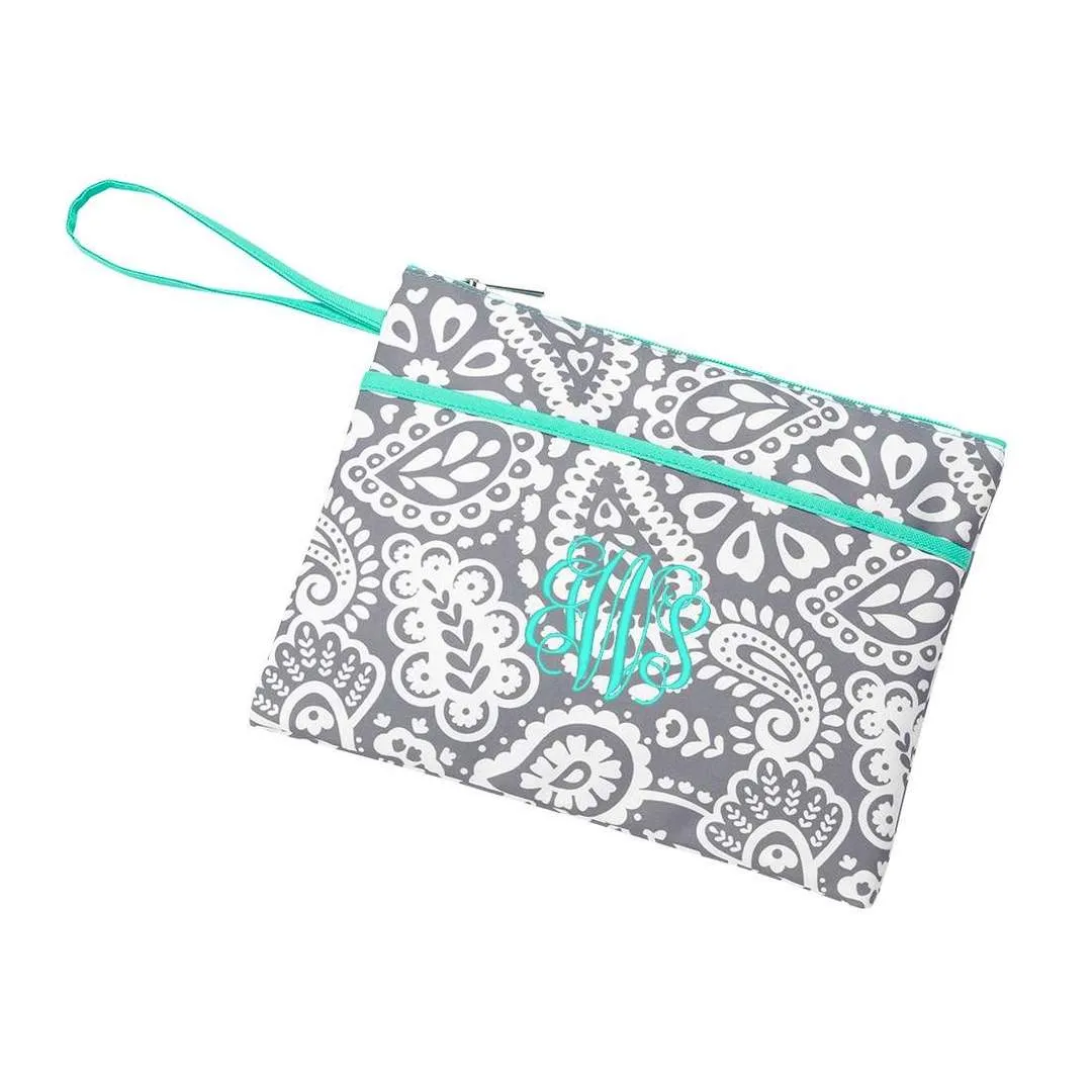 Personalized Zip Pouch Wristlet Free Monogramming