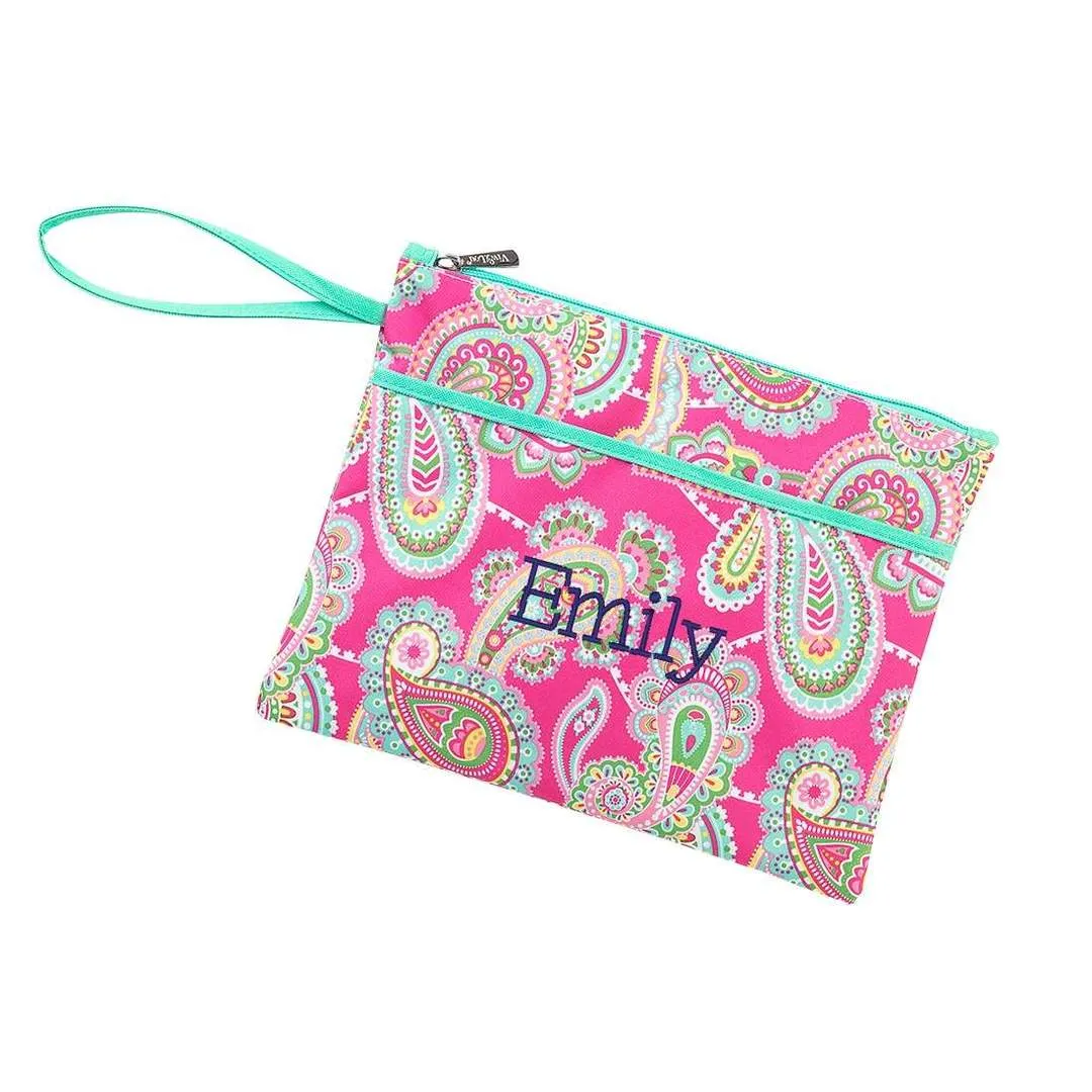 Personalized Zip Pouch Wristlet Free Monogramming