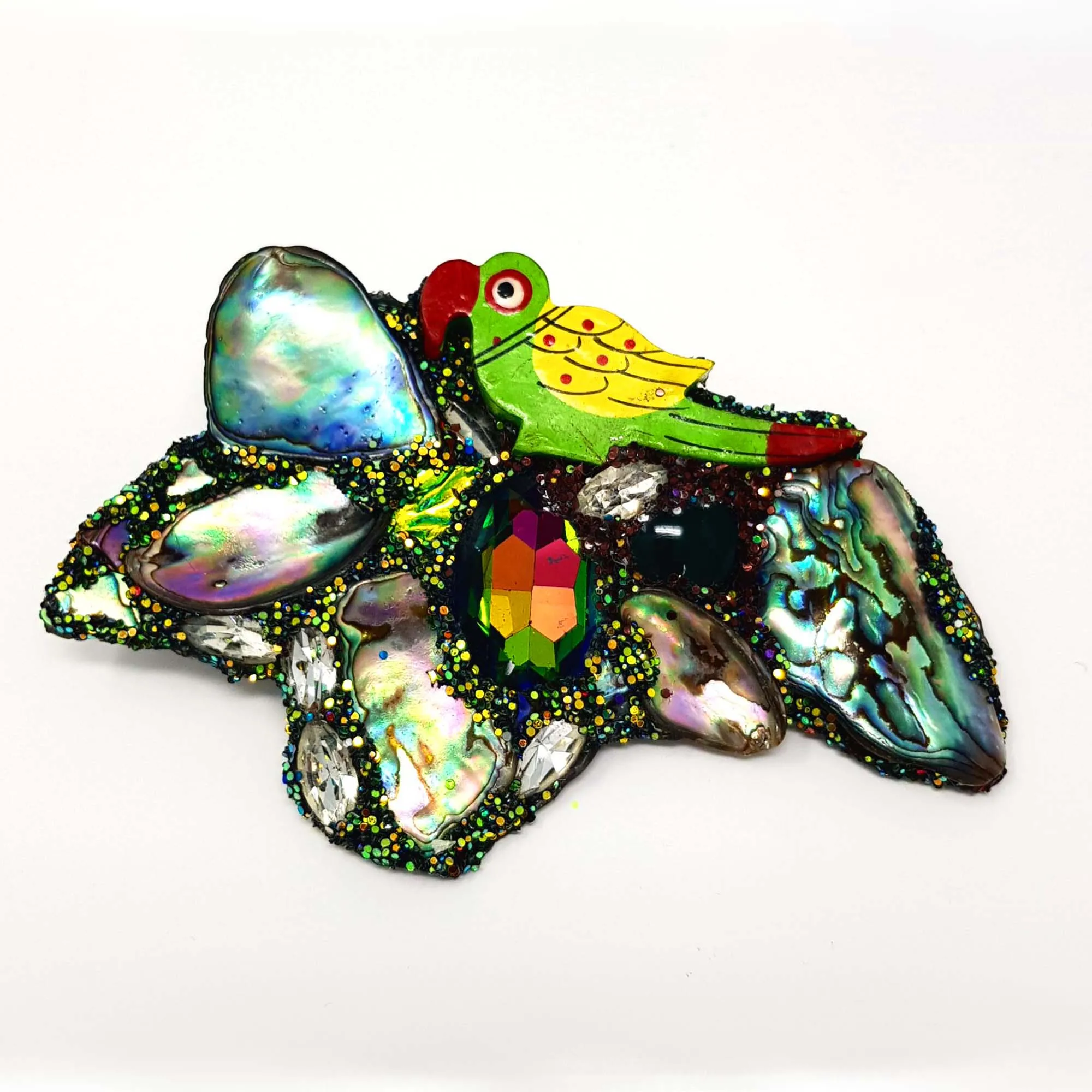 POLLY PERCH - PARROT BROOCH