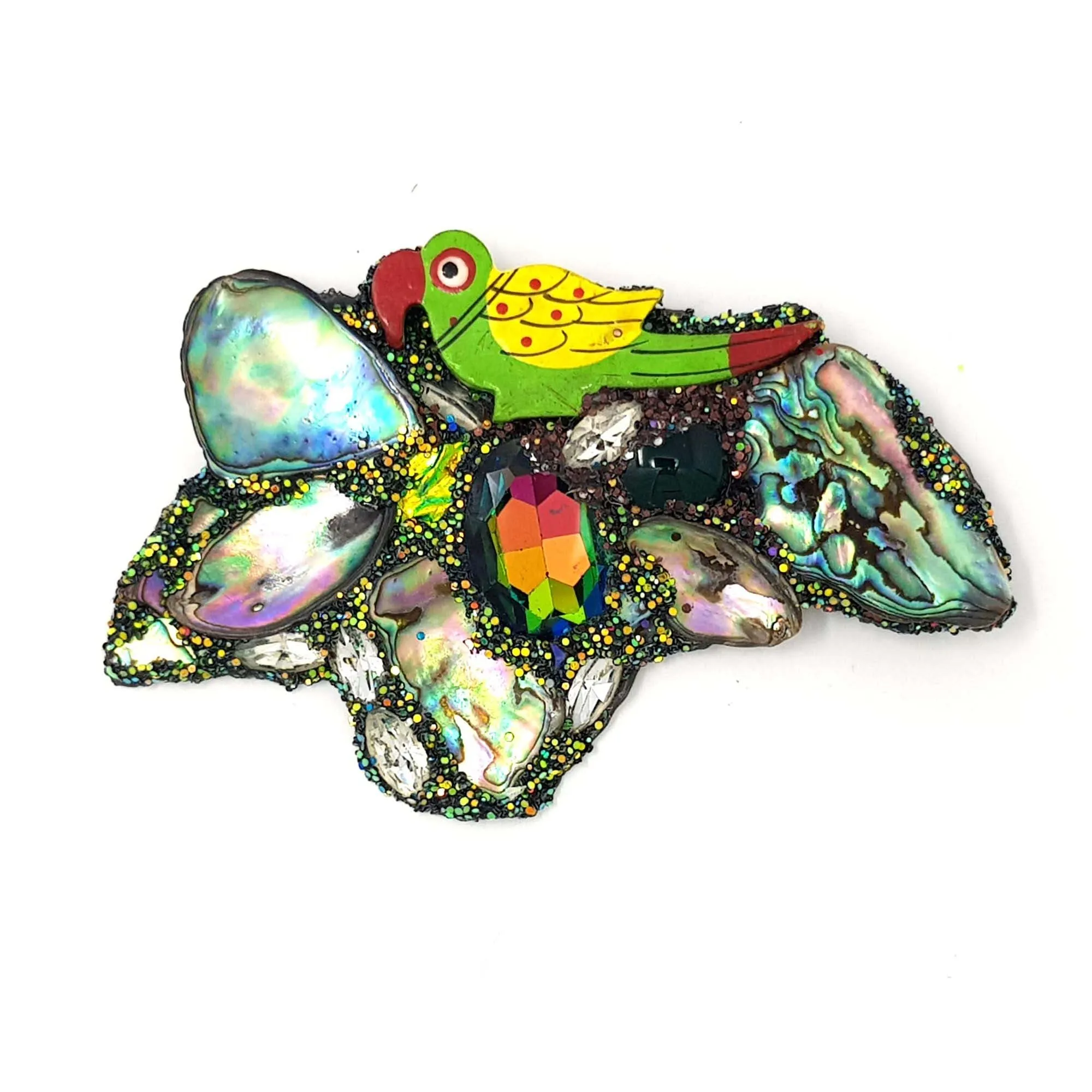 POLLY PERCH - PARROT BROOCH