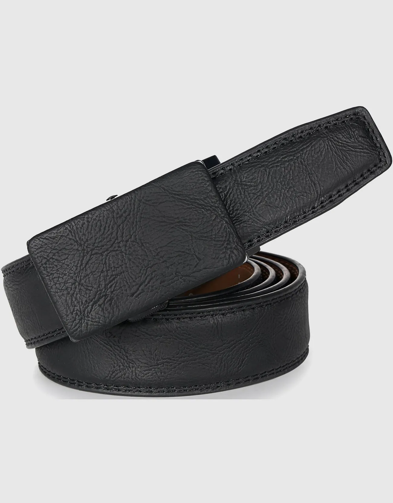 Rumpled Leather Designer Ratchet Belt