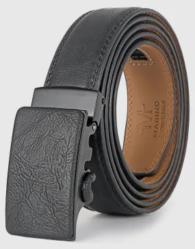 Rumpled Leather Designer Ratchet Belt