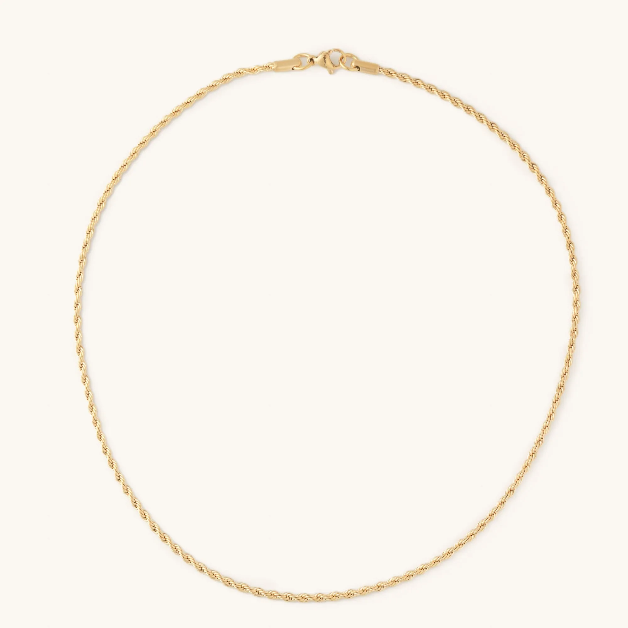 Skinny Rope Necklace {Waterproof}: Gold